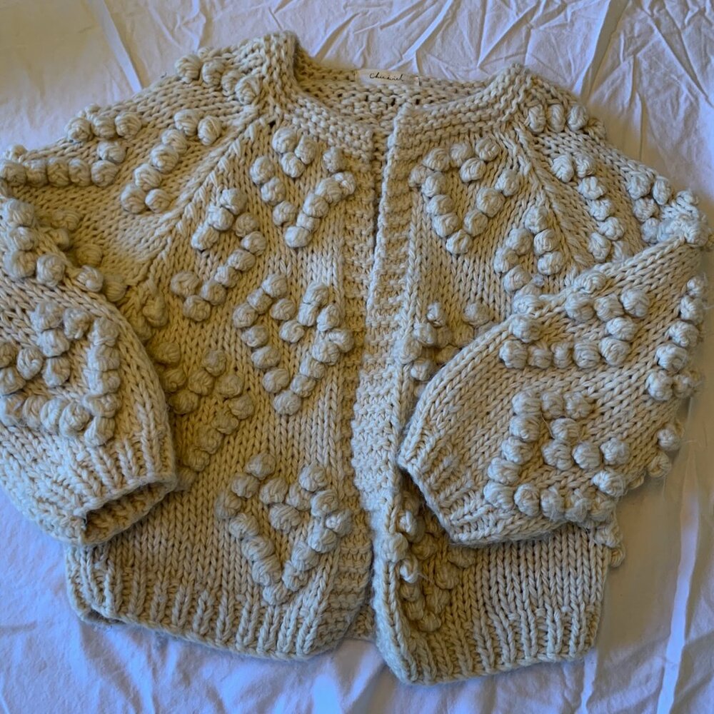 Oversized Pom-pom cardigan